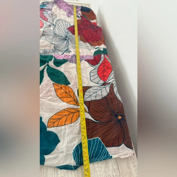 Annie + Otis Silk Cotton Tropical Print Open Front Cardigan Coverup Oversized Lg - Picture 6 of 10